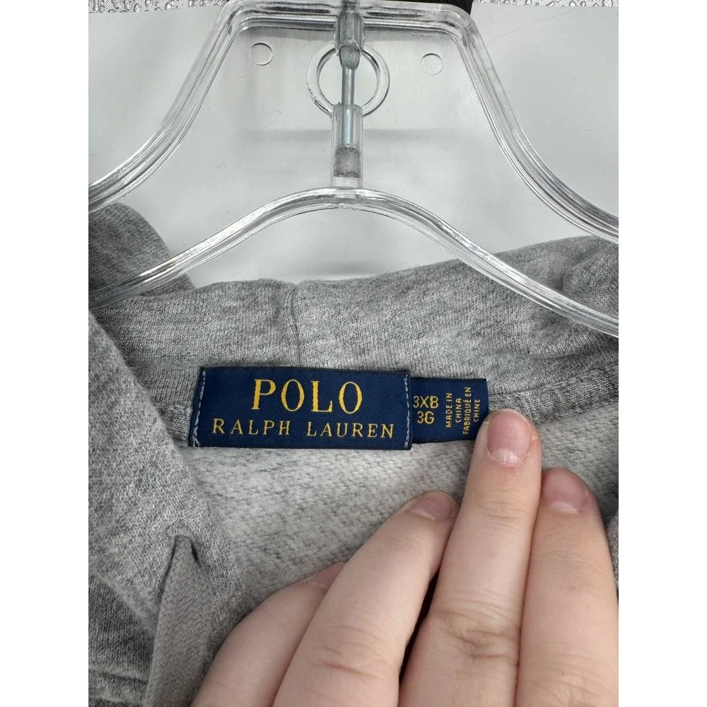 Polo Ralph Lauren Bear Graphic Hoodie Sweatshirt 3XL Big 3XB Full Zip Up Jacket